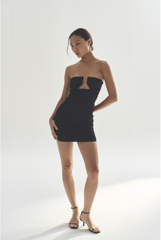 VESTIDO CORTO STRAPLES OLIVIA