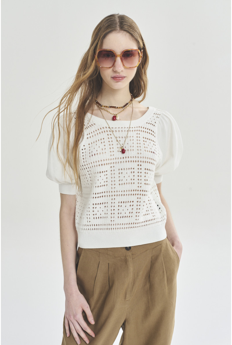 SWEATER C/R M/CODO NORA