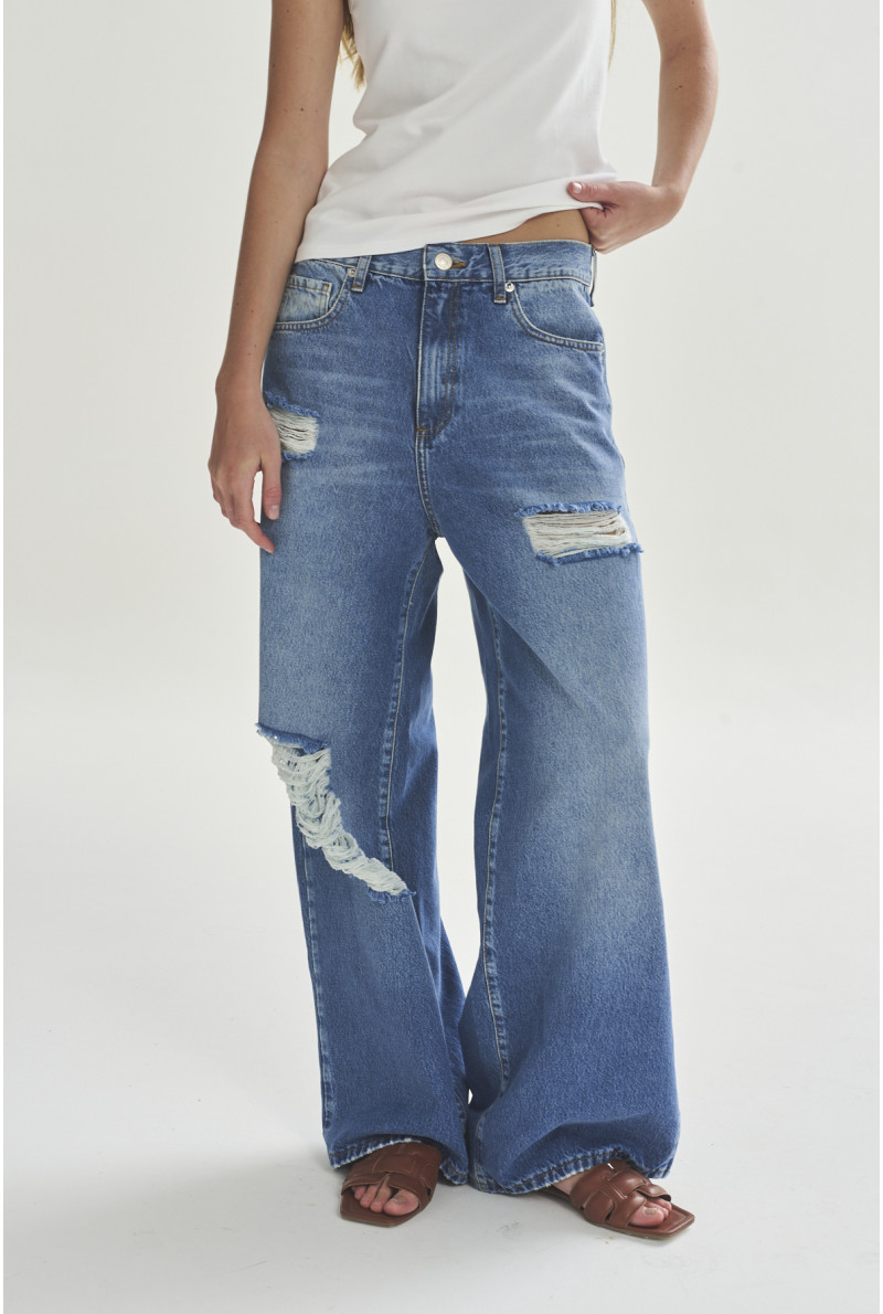 JEAN SUPER ANCHO C/ROTURAS PARIS