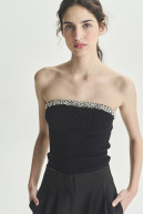 TOP STRAPLESS C/STRASS KYLIE