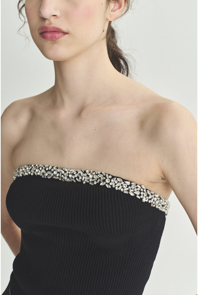 TOP STRAPLESS C/STRASS KYLIE