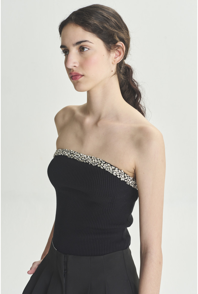 TOP STRAPLESS C/STRASS KYLIE