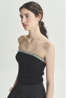 TOP STRAPLESS C/STRASS KYLIE