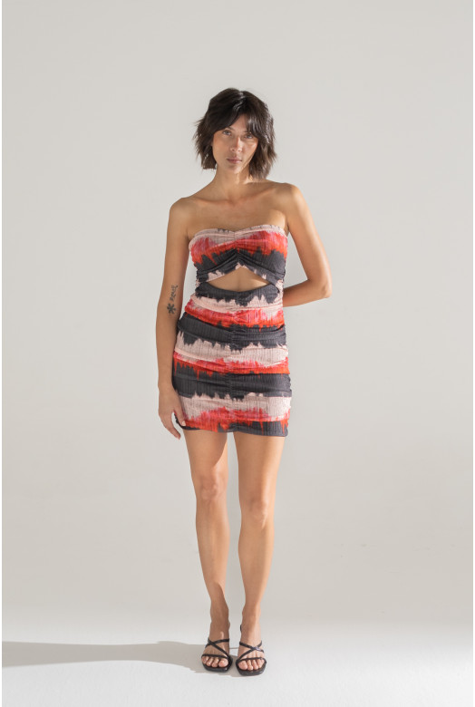 VESTIDO STRAPLES COLLINS