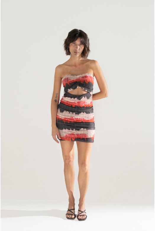 VESTIDO STRAPLES COLLINS