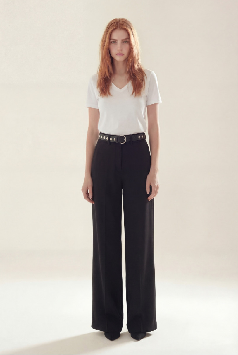 REMERA CUELLO V MANGA CORTA NAOMI