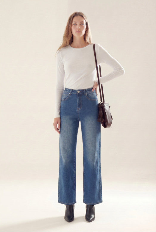 JEAN WIDE LEG BURDON