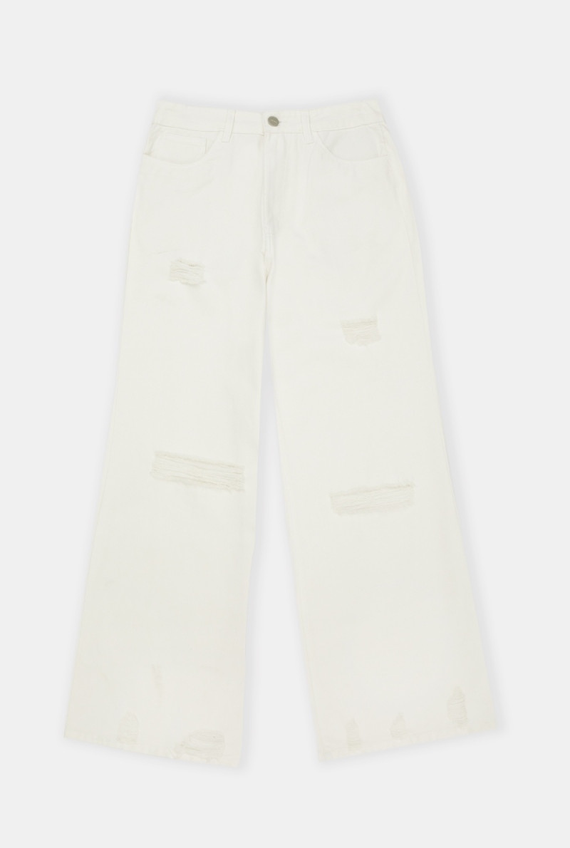 JEAN WIDE LEG CON ROTURAS MARVIN
