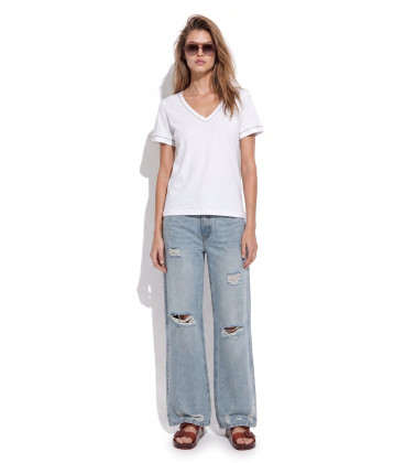 JEAN WIDE LEG CON ROTURAS JONES