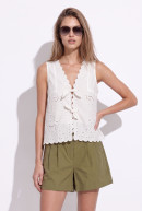 BLUSA SIN MANGAS FRESA