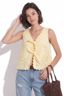 BLUSA SIN MANGAS FRESA