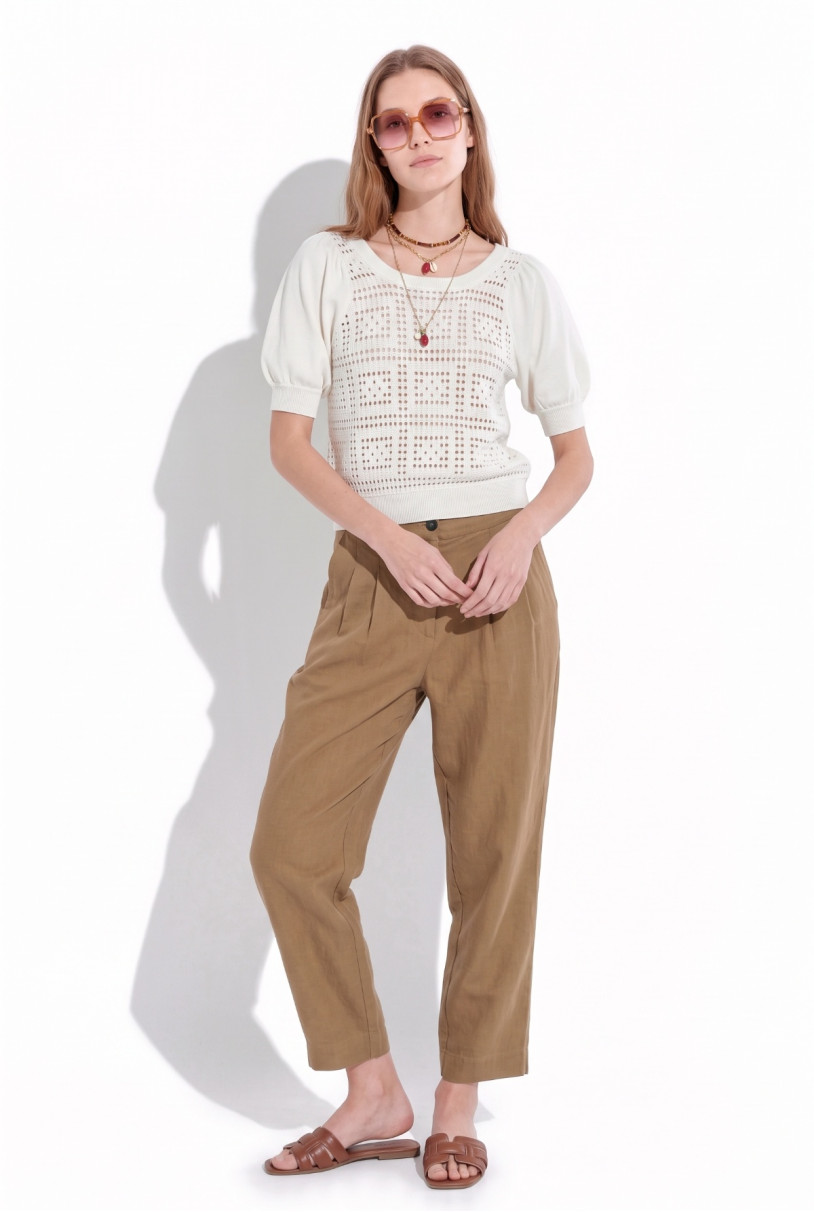 SWEATER C/R M/CODO NORA