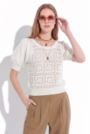 SWEATER C/R M/CODO NORA