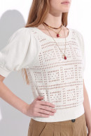 SWEATER C/R M/CODO NORA